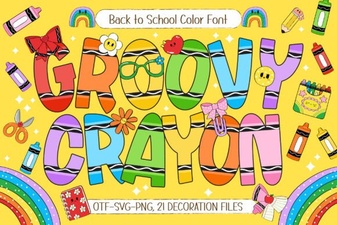 Groovy Crayon Font: Creative Typography Projects