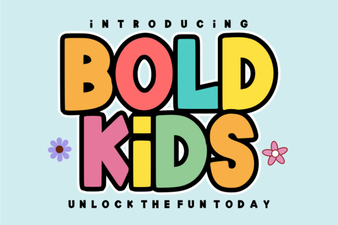 Playful Bold Kids Font for Creative Projects and Design