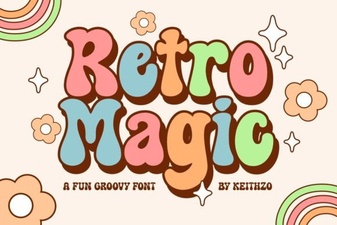 Retro Magic Font: Playful Vintage Typeface for Design Projects